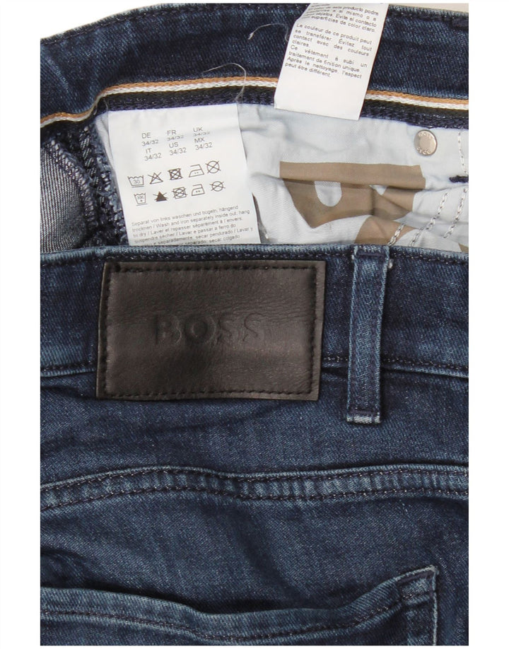 Blugi slim pentru bărbați HUGO BOSS Delaware W34 L32 Bumbac albastru
