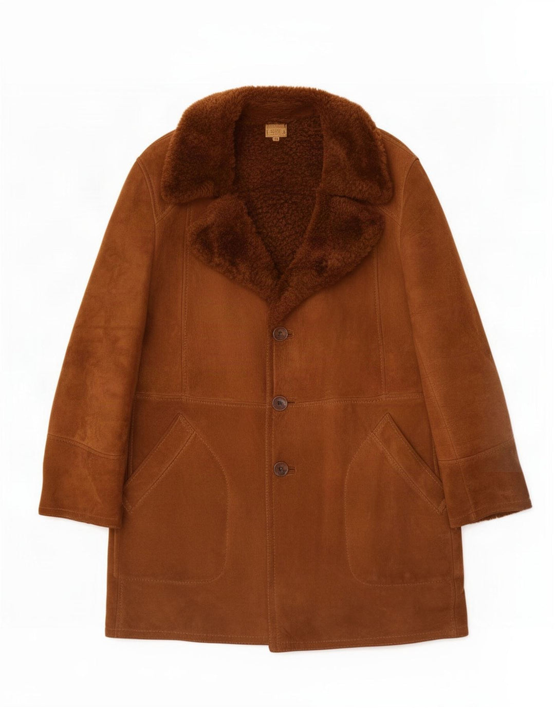 Pardesiu din shearling pentru bărbați Brooklin UK 38 Bej mediu