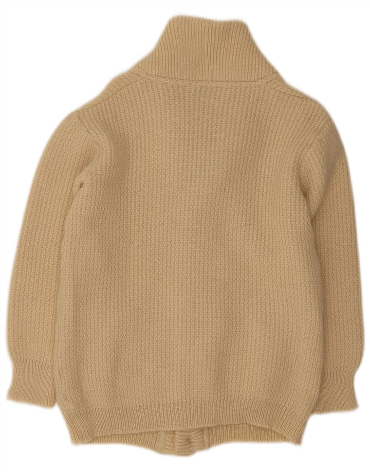Pulover Cardigan Vintage pentru Barbati IT 50 Medium Bej Lână