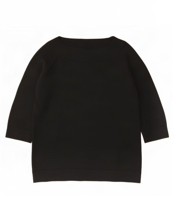 Pulover pentru femei Marks & Spencer, cu autograf, cu gât de barcă, UK 14, mare, negru