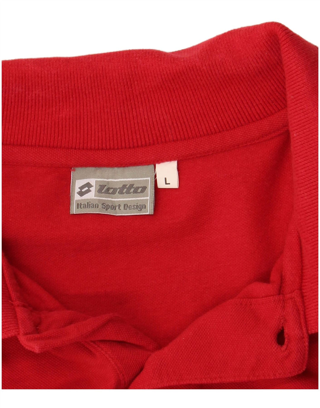 Tricou polo pentru bărbați LOTTO cu mânecă lungă, roșu mare