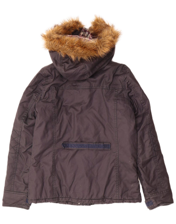 Jachetă căptușită cu glugă pentru femei PEPE Jeans UK 14 Medium bleumarin Bumbac