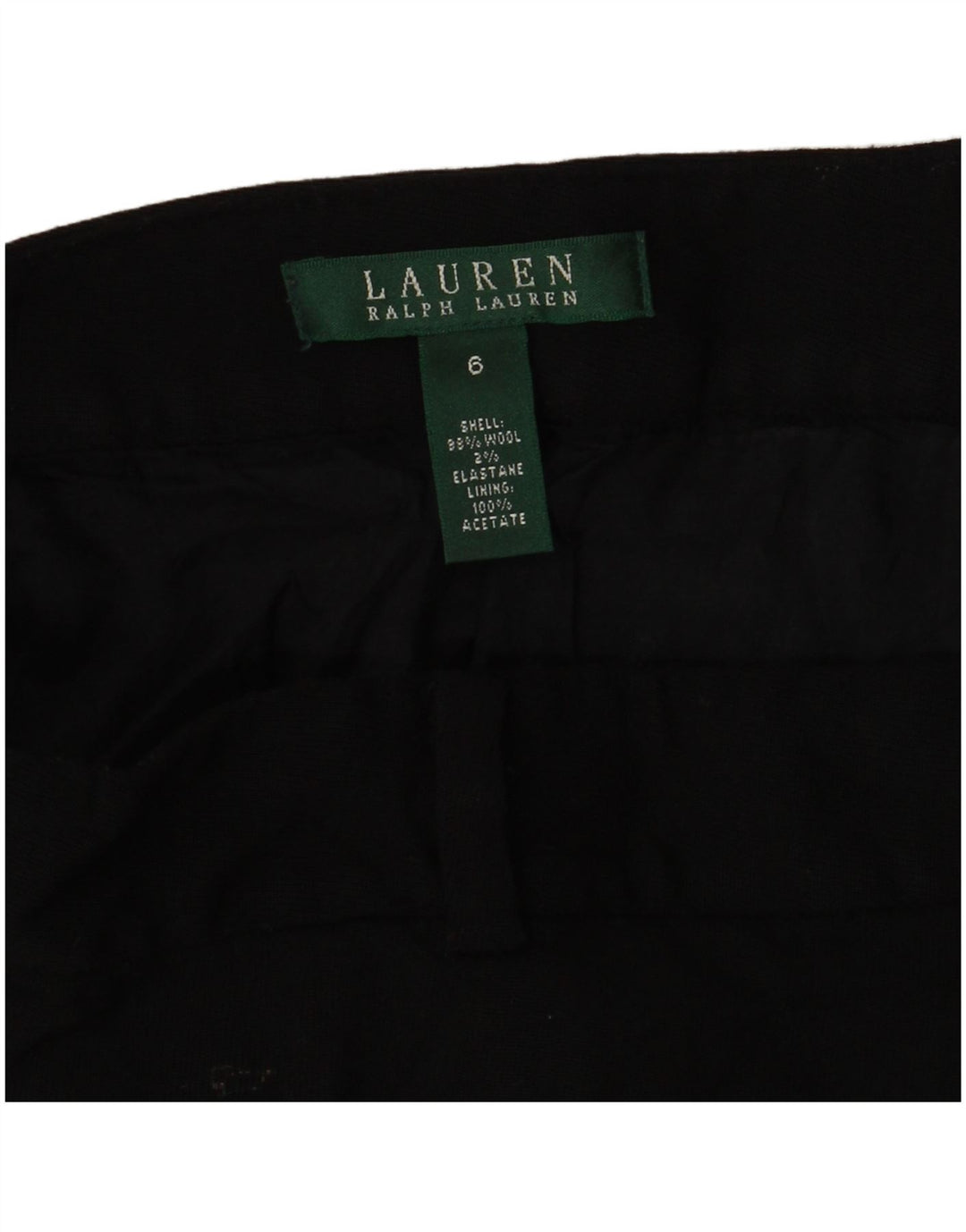 Fusta A-Line pentru femei Ralph Lauren US 6 Medium W30 Lână neagră