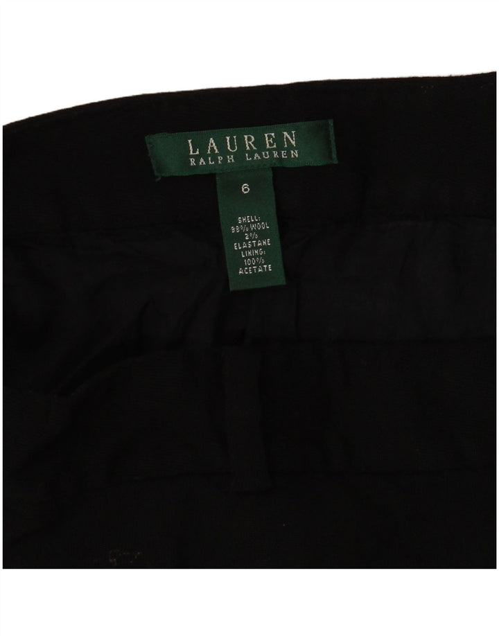 Fusta A-Line pentru femei Ralph Lauren US 6 Medium W30 Lână neagră