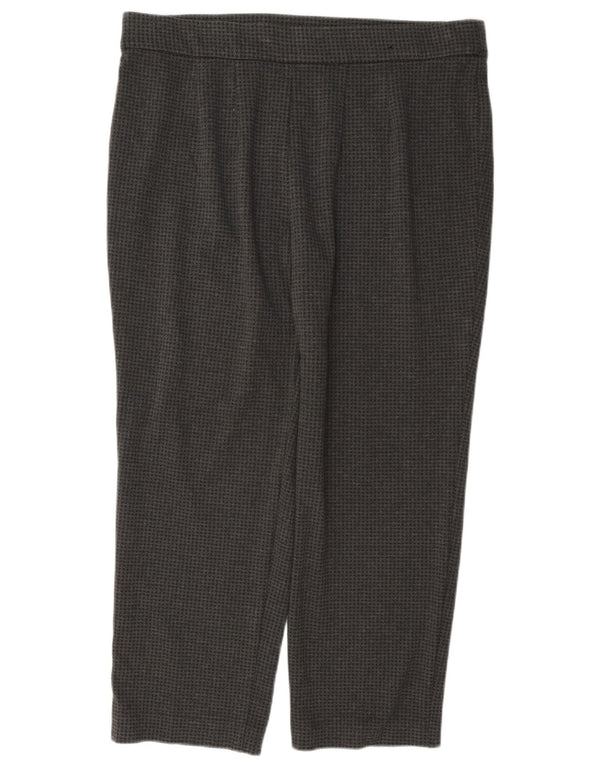 Pantaloni tăiați pentru femei Marks & Spencer UK 18 XL W36 L26 gri Houndstooth