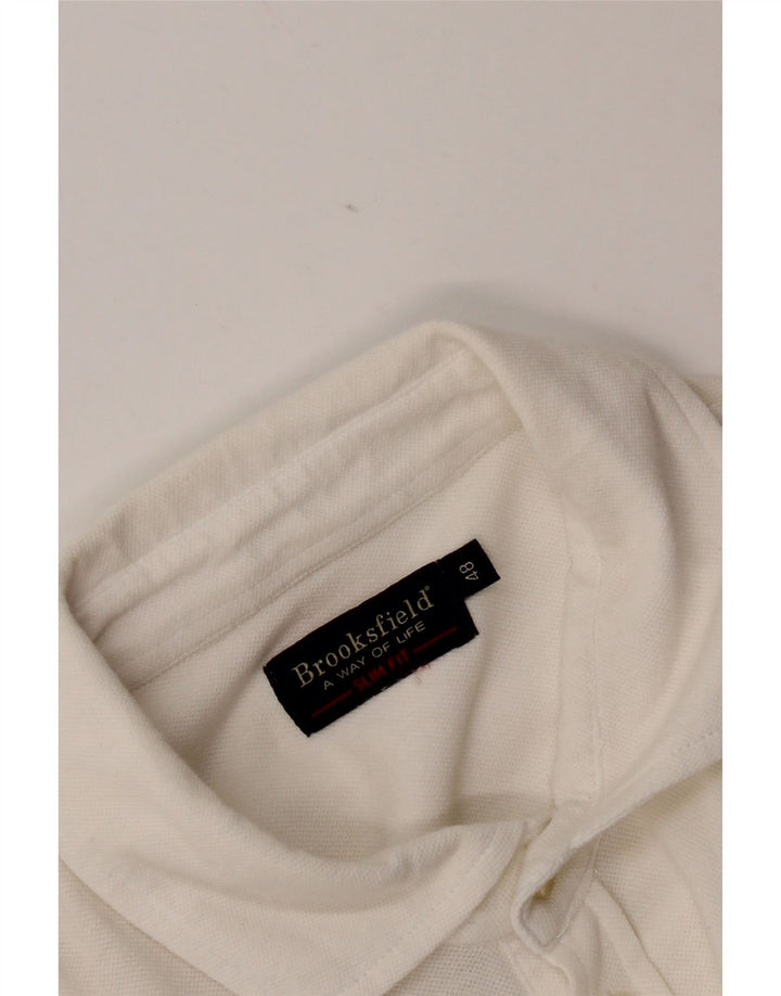 Cămașă pentru bărbați Brooksfield Slim Fit IT 48 Small White