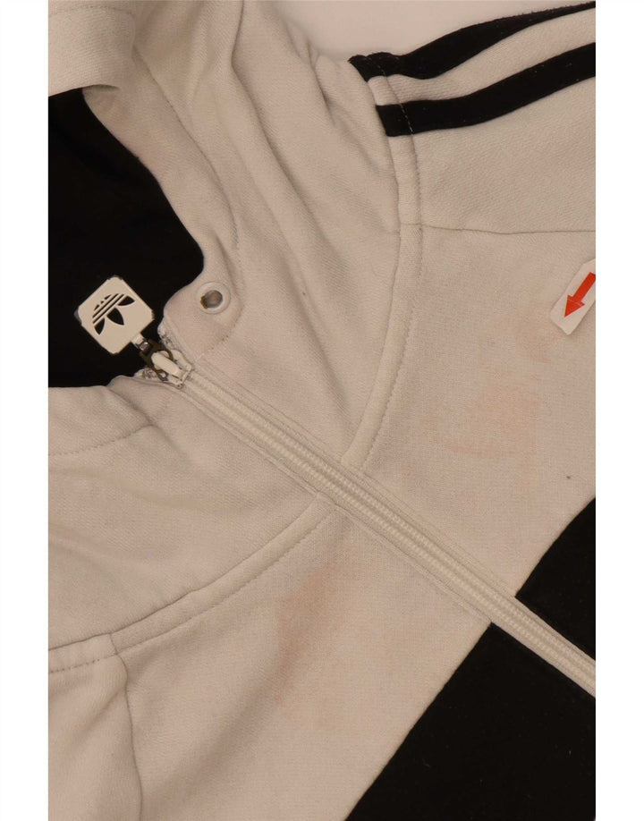 Pulover Adidas Graphic Zip pentru femei IT 44 Medium White Colorblock