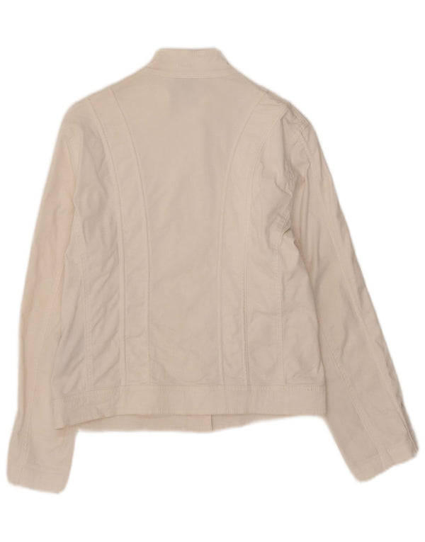 Bomber Gant pentru femei UK 12, bumbac alb mediu
