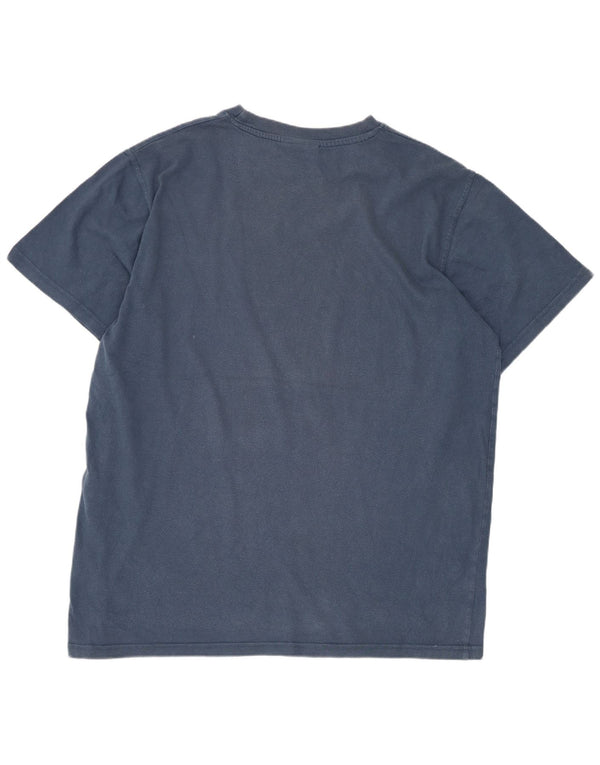 Tricou grafic pentru bărbați Weird Fish Top mare, albastru, bumbac