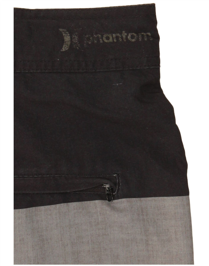 Pantaloni scurți de înot Hurley pentru bărbați, XL, poliester cu dungi negre