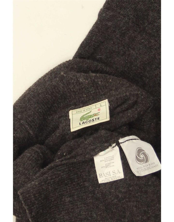 Pulover pentru bărbați Lacoste cu gât rulat, mărimea 6 XL, lână de miel gri