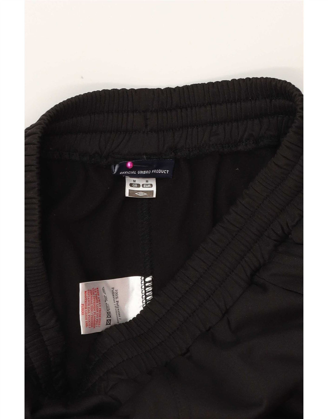 Pantaloni de trening grafic Umbro pentru bărbați, poliester mediu negru