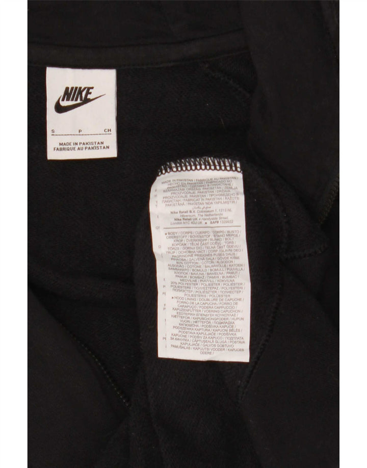 Pulover Nike pentru bărbați, cu fermoar, bumbac, negru
