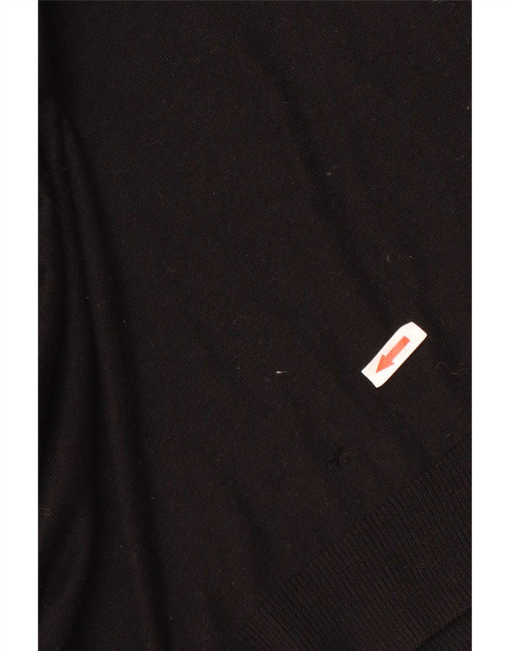 Pulover de bază cu gât rulat pentru femei UK 10 Mic Negru Acrilic