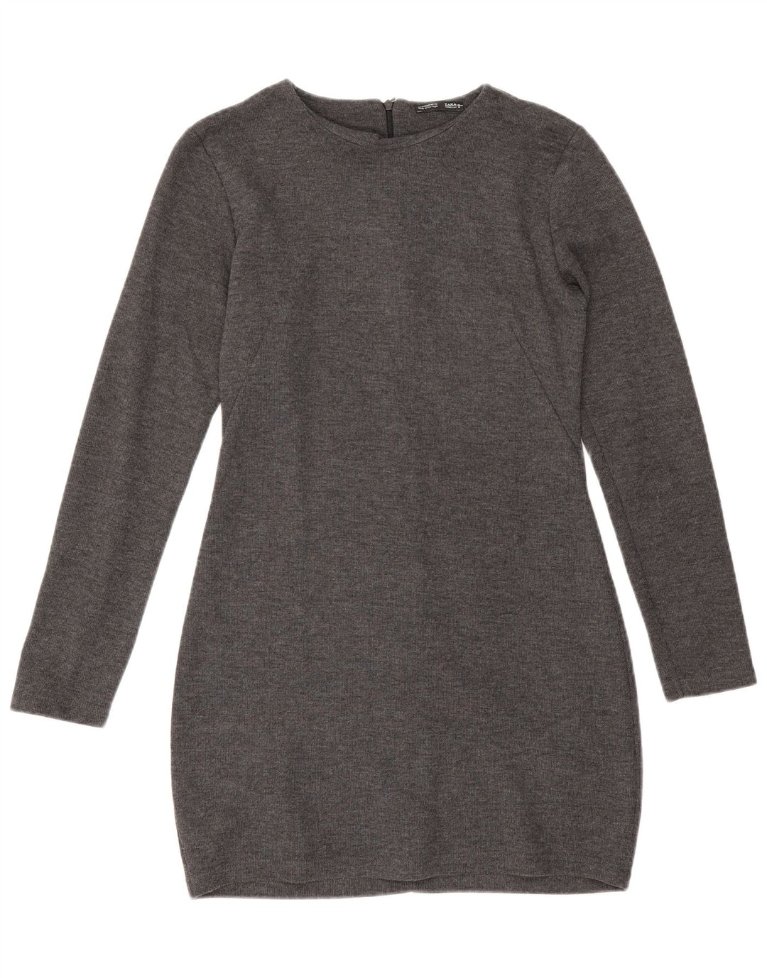 Rochie cu mânecă lungă pentru femei Zara UK 12, gri mediu