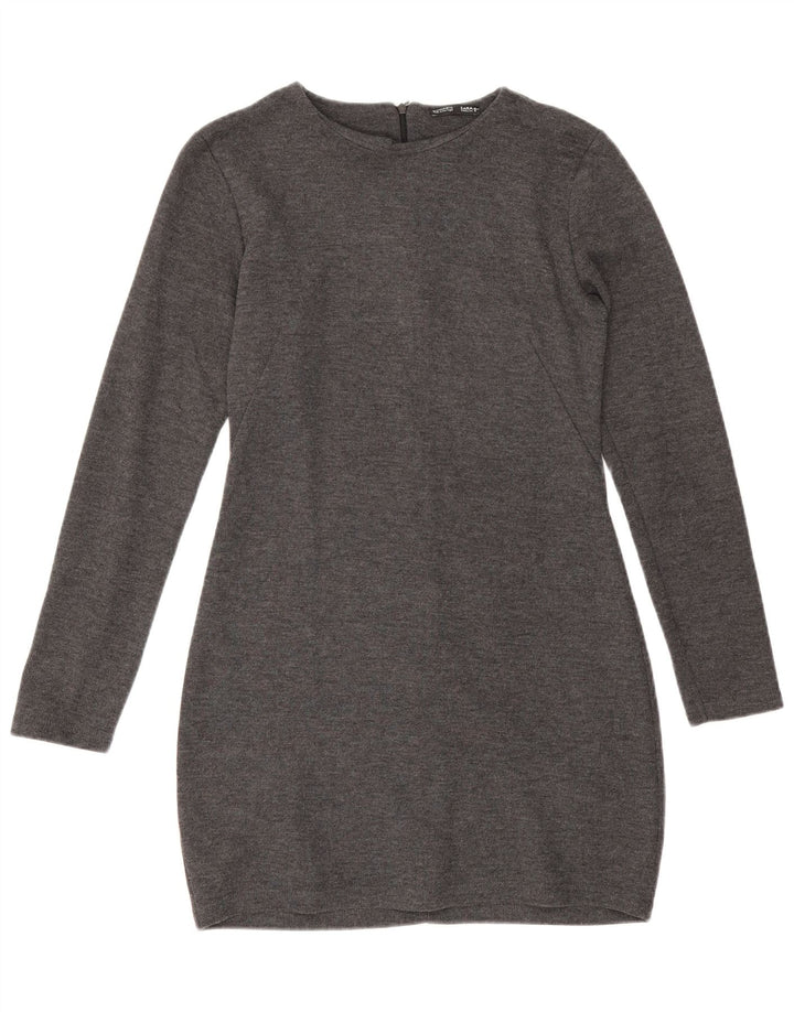 Rochie cu mânecă lungă pentru femei Zara UK 12, gri mediu