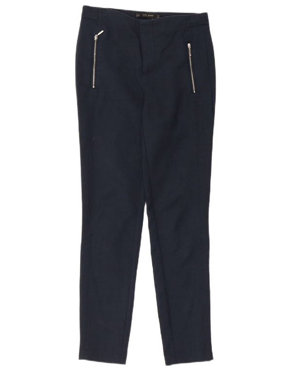 Pantaloni skinny pentru femei Zara XS Bumbac bleumarin