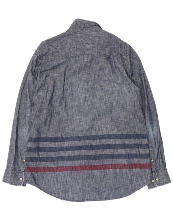 Cămașă personalizată pentru bărbați Tommy Hilfiger Mărimea 18 1/2 2XL Bleumarin cu dungi