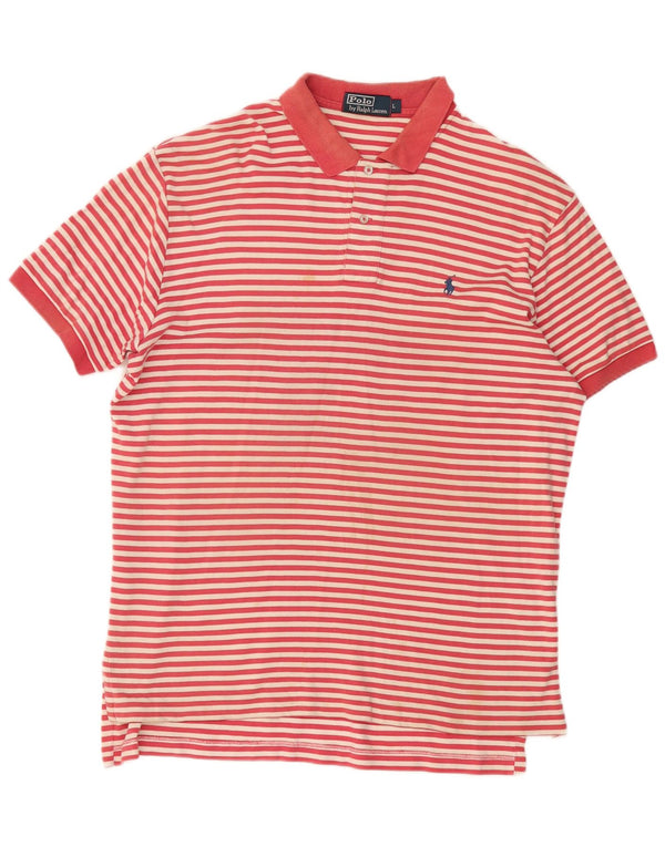 Cămașă Polo Ralph Lauren pentru bărbați, bumbac cu dungi roșii mari