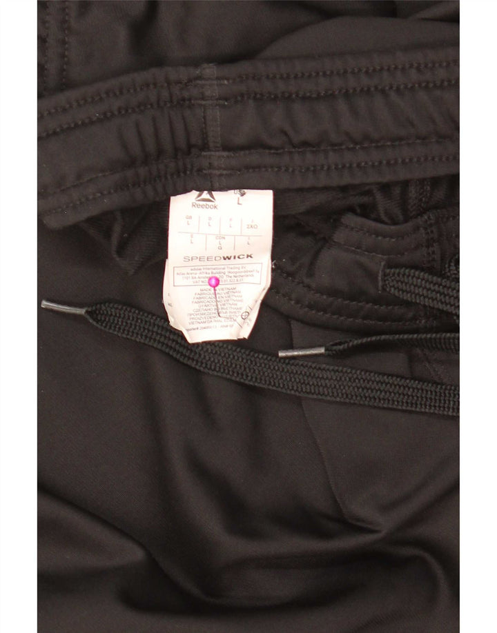 Pantaloni de trening pentru bărbați Reebok Joggeri mari, negru, poliester