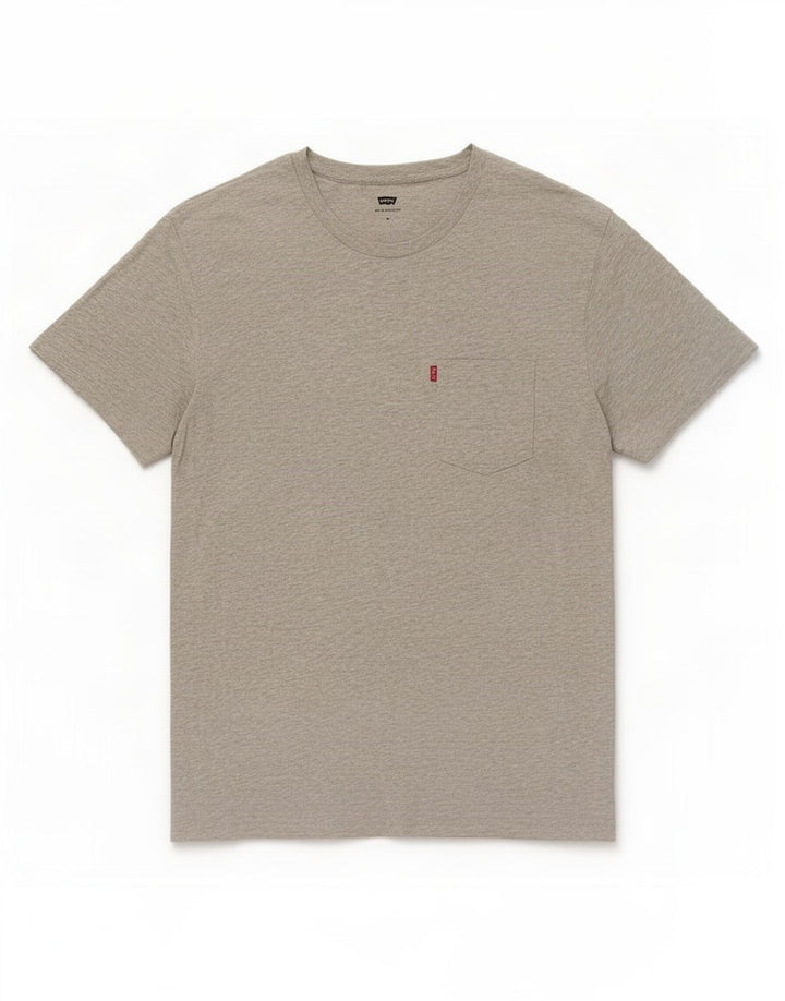Tricou pentru bărbați Levi's Top din bumbac cu pete gri mediu