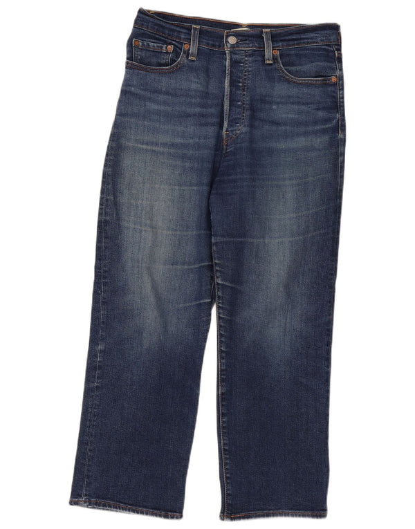 Blugi drepți cu talie înaltă Levi's Ribcage pentru femei W29 L26 albaștri
