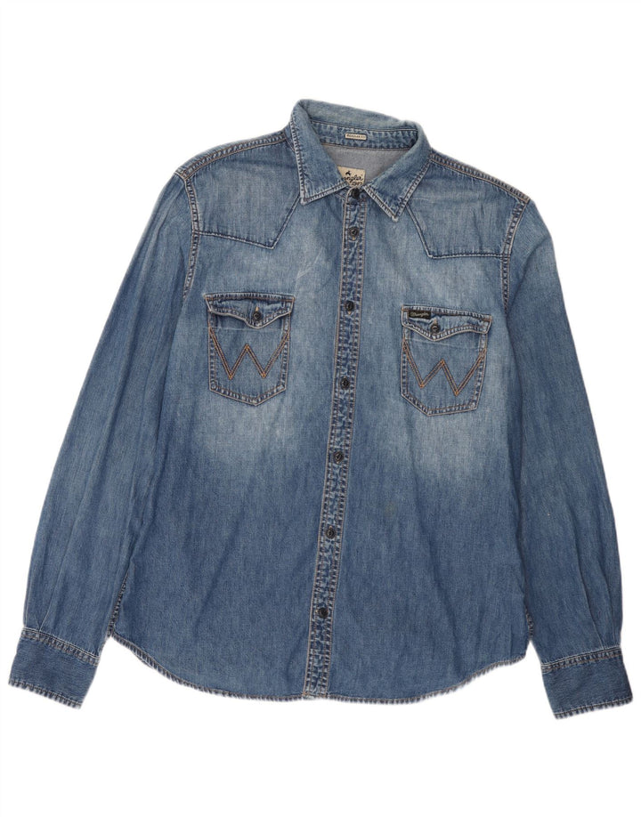 Cămașă din blugi Wrangler pentru bărbați, XL, bumbac, cu ajustare normală
