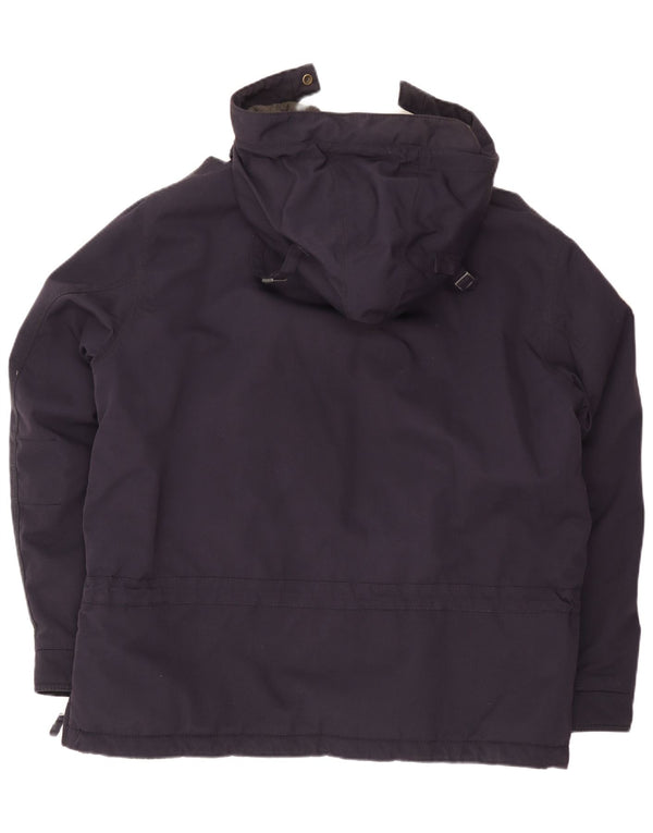 Jachetă Anorak cu glugă Napapijri Geographic Graphic pentru bărbați UK 46 3XL Bleumarin