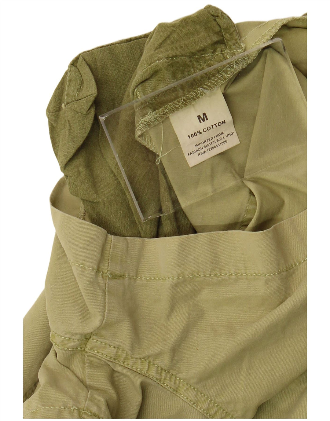 Pantaloni scurti salopete pentru femei VINTAGE Medium W34, bumbac verde