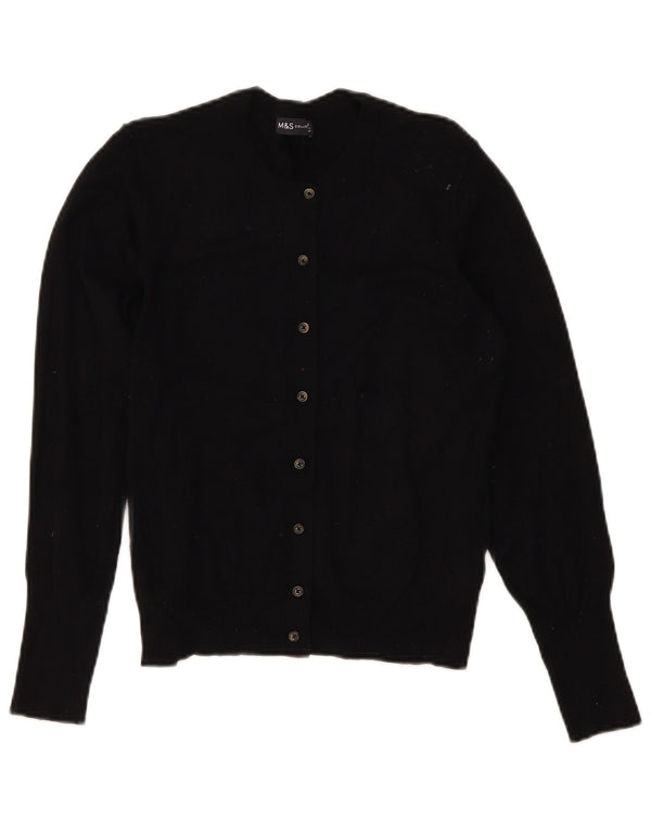 Pulover cardigan pentru femei Marks & Spencer UK 12 Medium Black Viscose