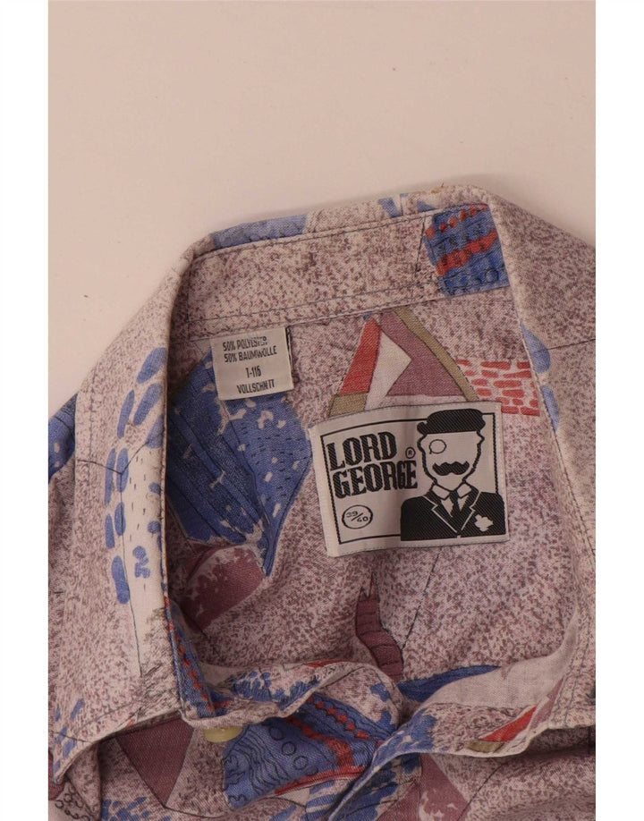 Cămașă Vintage pentru bărbați cu model abstract Mărimea 39/40 mediu multicoloră