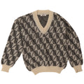 Pulover cu decolteu în V pentru bărbați Suspans IT 50 Medium Negru Geometric Acrilic
