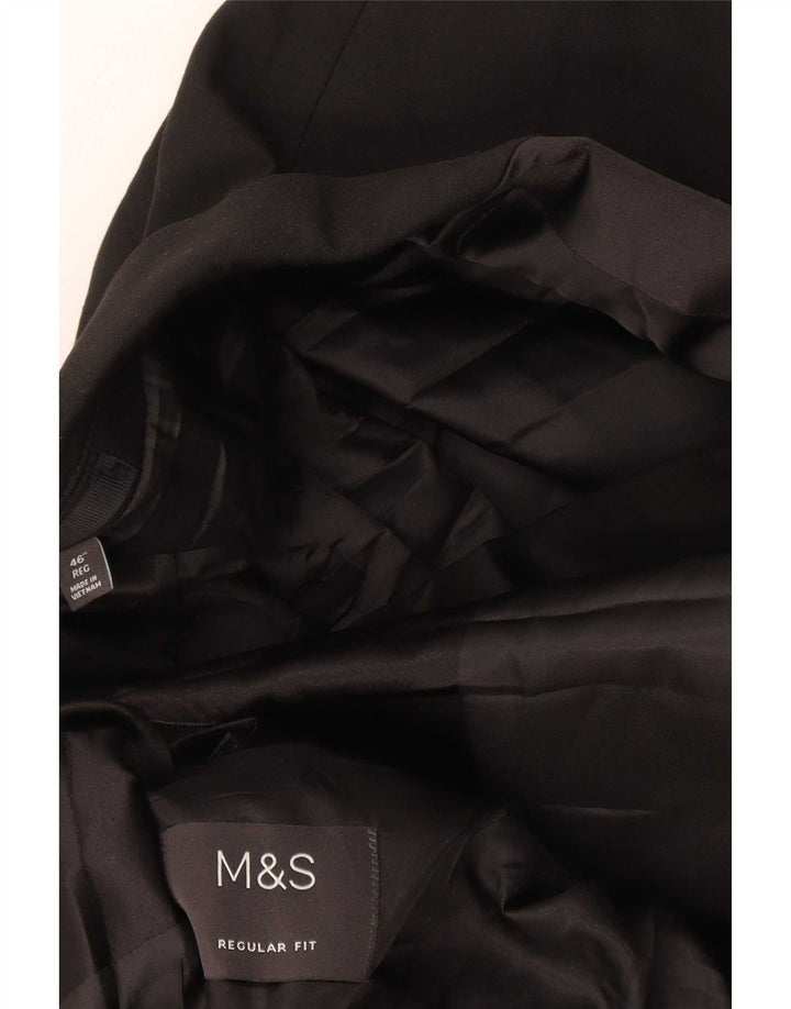 Jachetă pentru bărbați Marks & Spencer cu 1 buton, UK 46 XL, negru