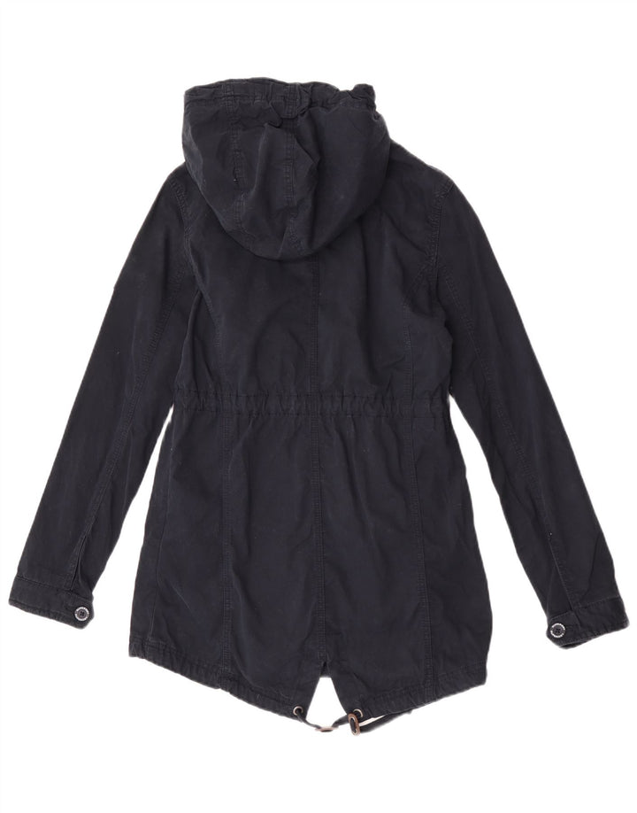 Jachetă parka cu glugă Superdry pentru femei UK 10 mic bumbac bleumarin