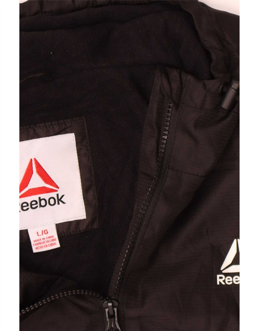 Jachetă bomber cu glugă pentru bărbați Reebok UK 40 Poliester negru mare
