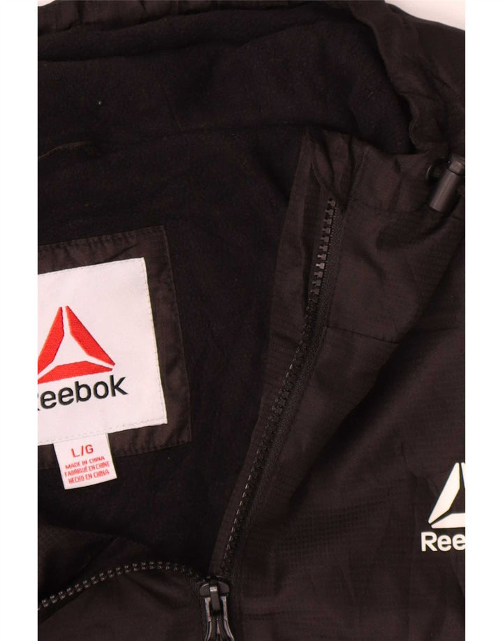 Jachetă bomber cu glugă pentru bărbați Reebok UK 40 Poliester negru mare
