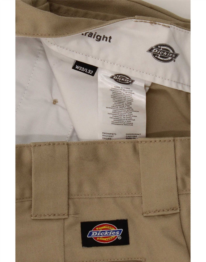 Pantaloni chino drepți pentru bărbați Dickies W33 L32 poliester bej