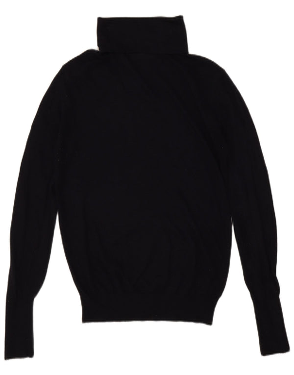 Pulover cu gât rulat Zara pentru femei UK 12 Medium Bleumarin Modal