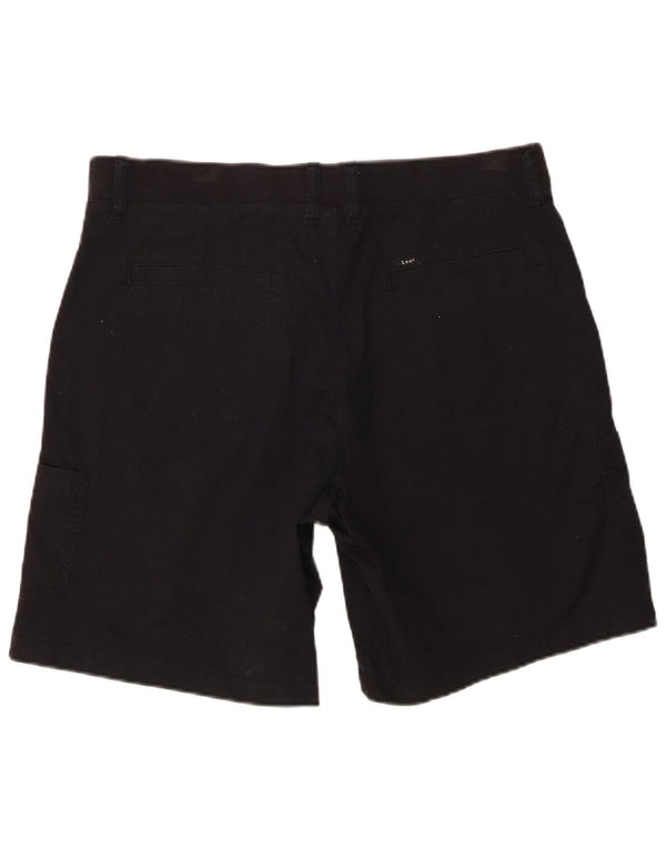 Pantaloni scurți cargo, cu talie medie, lee, pentru femei, US 14 XL W38, bumbac negru