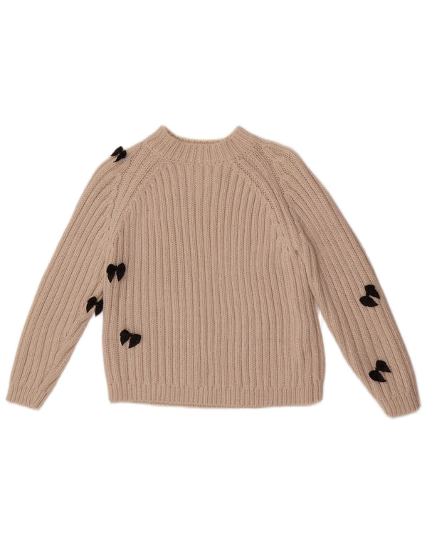 Pulover cu gât țestoasă pentru fete Zara 9-10 ani Bej Acrilic