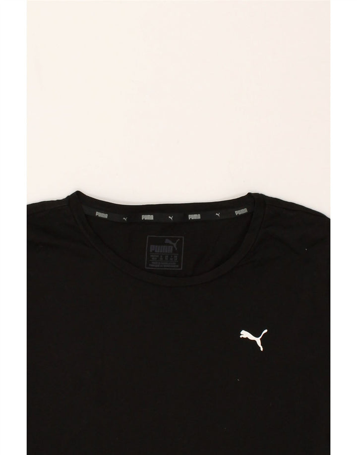 PUMA Womens T-Shirt Top UK 12 Medium  Black | Vintage Puma | Thrift | Second-Hand Puma | Used Clothing | Messina Hembry 