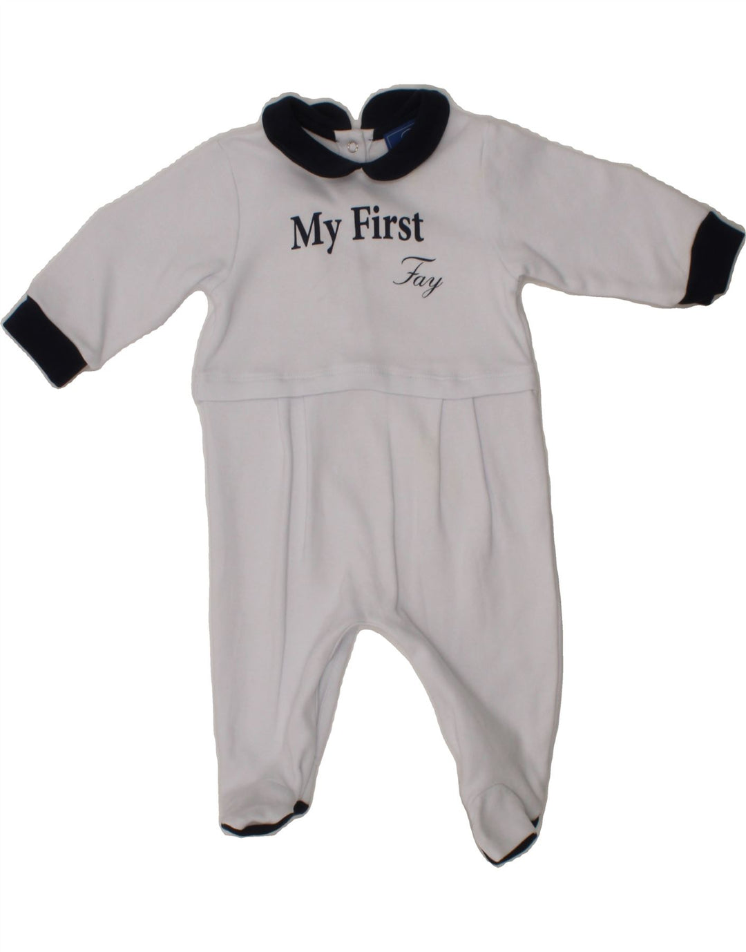 FAY Baby Boys Graphic Long Sleeve Jumpsuit 0-3 Months  White Vintage Fay and Second-Hand Fay from Messina Hembry 