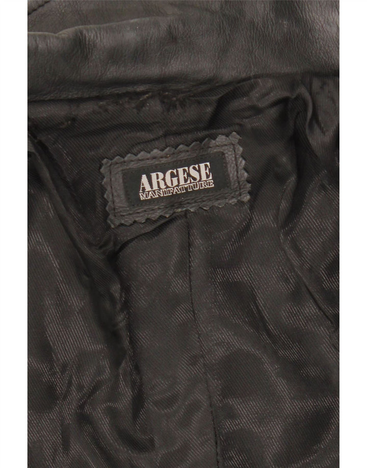 Palton de piele pentru femei VINTAGE UK 10 Mic Negru