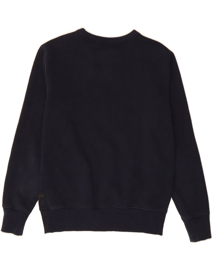 G-STAR Mens Graphic Sweatshirt Jumper Medium Navy Blue Cotton Vintage G-Star and Second-Hand G-Star from Messina Hembry 