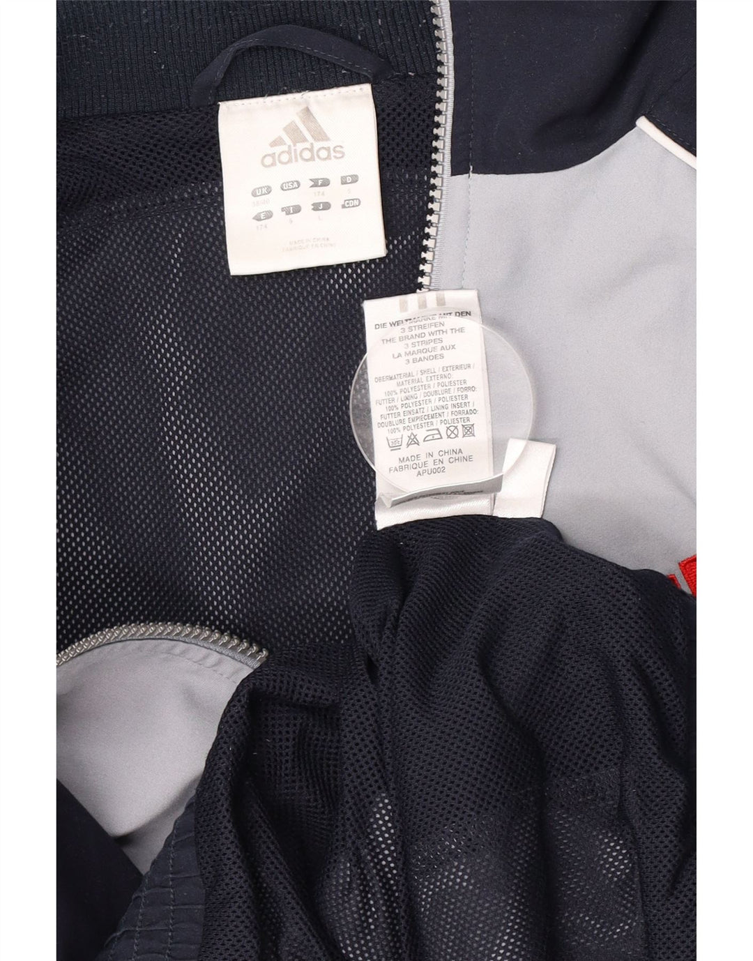 Jachetă de trening Adidas pentru bărbați Marea Britanie 38/40 Medium Bleumarin Colorblock