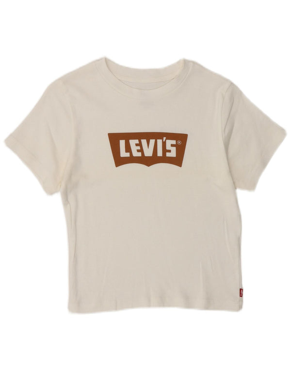 Tricou cu grafic crop Levi's pentru femei Top UK 8 Small White