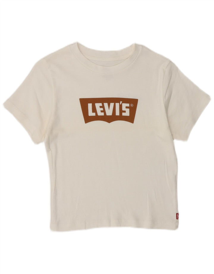 Tricou cu grafic crop Levi's pentru femei Top UK 8 Small White