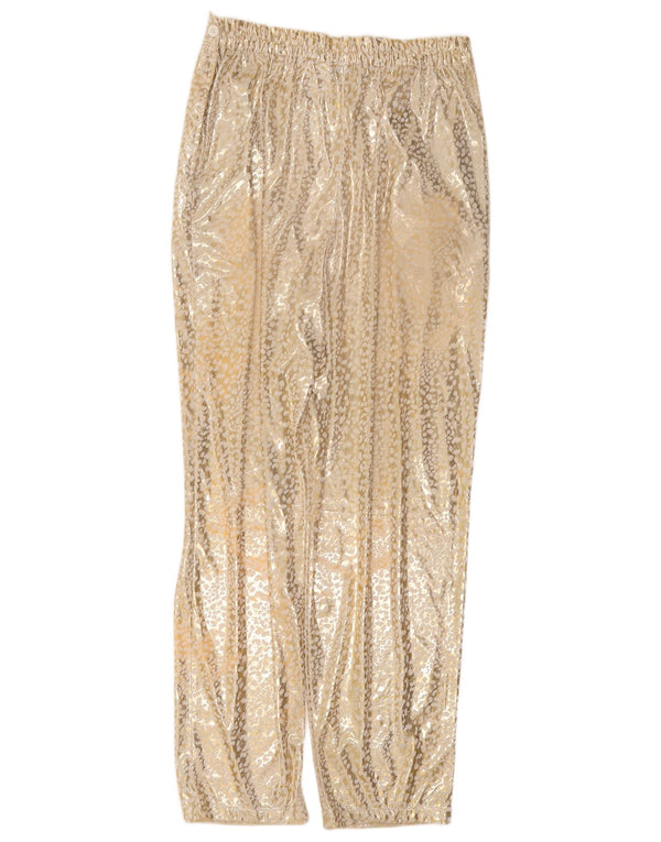 Pantaloni chino transparente pentru femei vintage IT 46 Large W34 L29 Gold Flecked