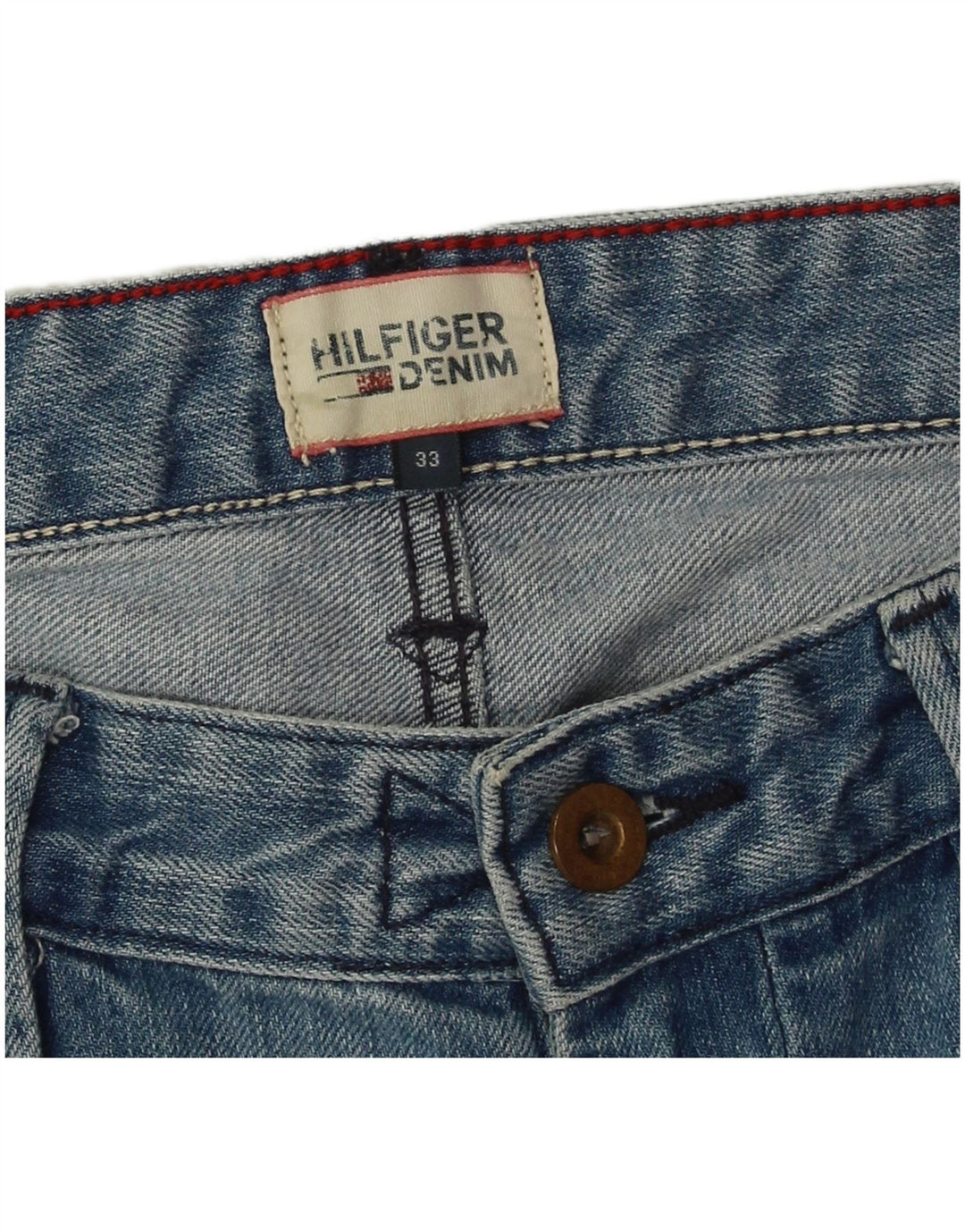 Pantaloni scurți din denim pentru bărbați Tommy Hilfiger W33, bumbac albastru mediu