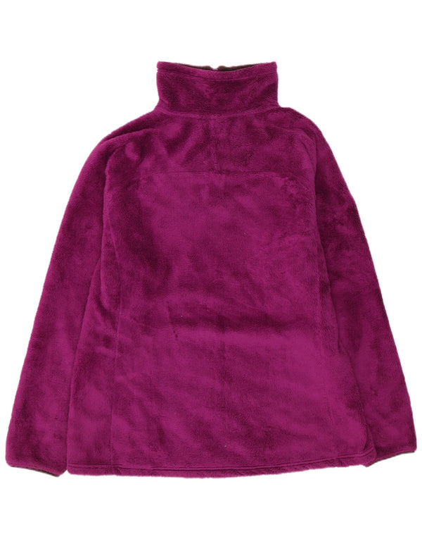 Pulover din lână The North Face pentru femei, cu fermoar și gât, UK 18 XL, poliester violet